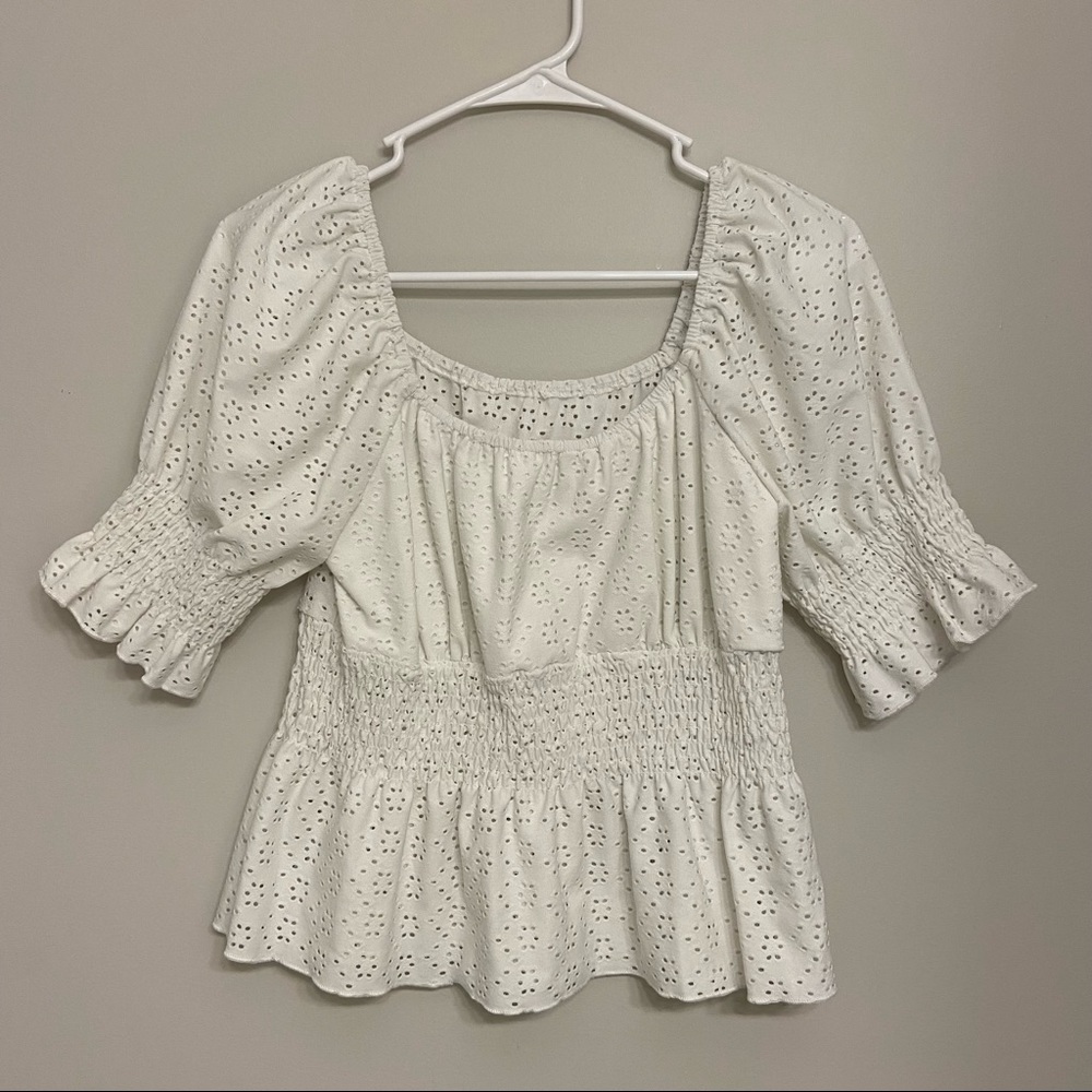 NWOT Zara Eyelet Blouse